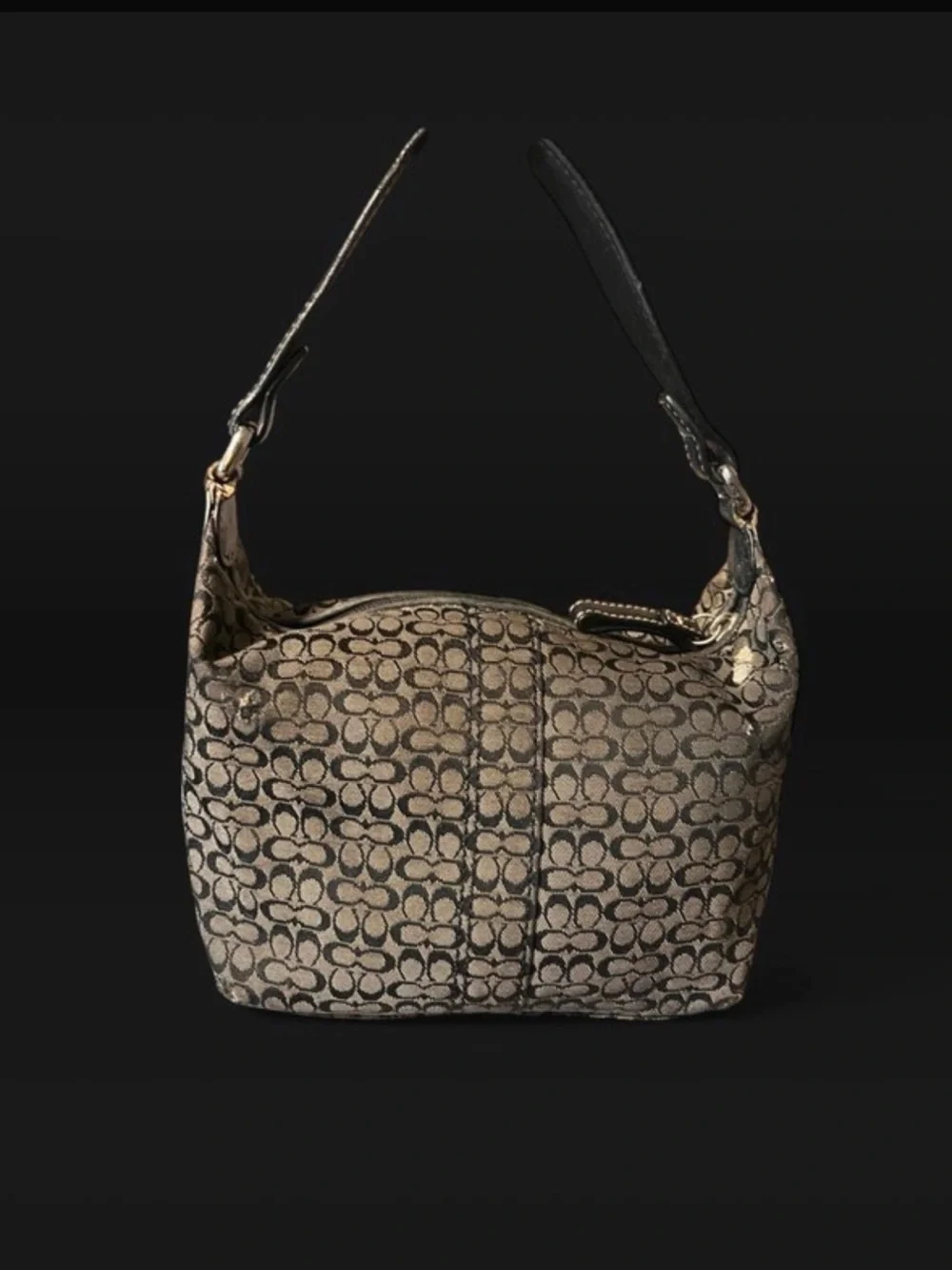 Coach black & gray monogram hobo Y2K Coach Mini Purse